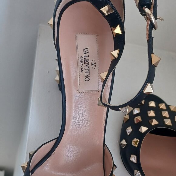 Valentino Rockstud Sandals size 41 Black - Picture 5 of 8